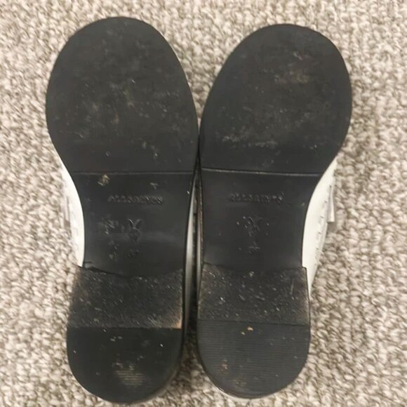 All Saints Sofie Leather Chalk White Penny Loafers 37 - Picture 5 of 8